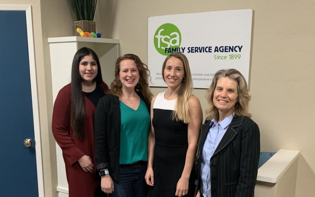 Key Family Service Agency team members on Thomas Fire and Flood Fund distributions: Ada Martinez, left, Alison Espinola, Ashleigh Erving and Lisa Brabo.